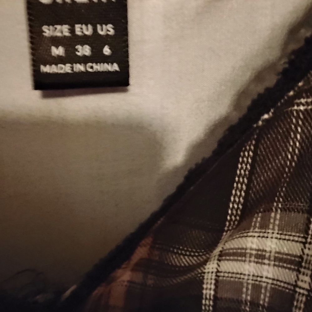 SHEIN Black and White Plaid Dress - Picture 4 of 4